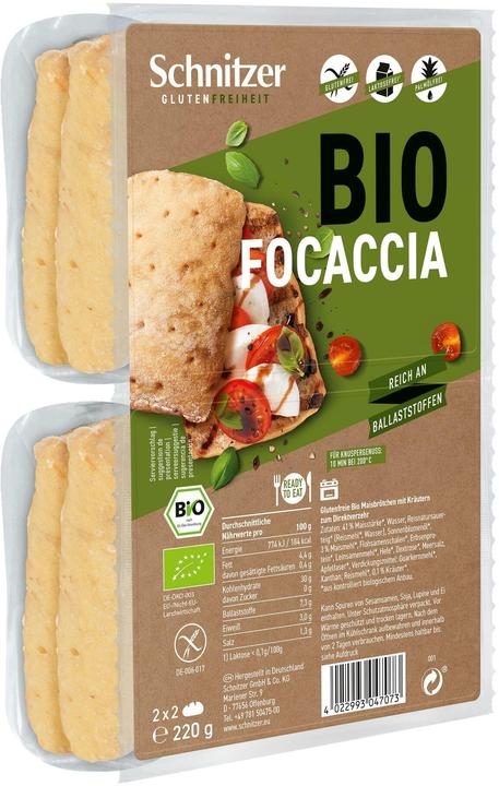 Actual product image Schnitzer Organic Focaccia (260 g)