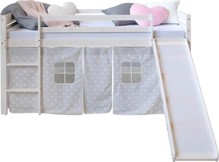 Actual product image Homestyle4u Kinder Hochbett mit Lattenrost Rutsche (90 x 200 cm)