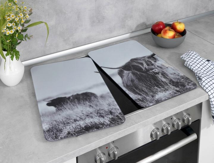 Image du produit Wenko Plaques de cuisson Highland Cattle noir 2 pcs.