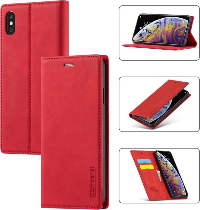 Actual product image Cover-Discount iPhone Xs / X - Stand Flip Case Cover red (Apple iPhone XS)