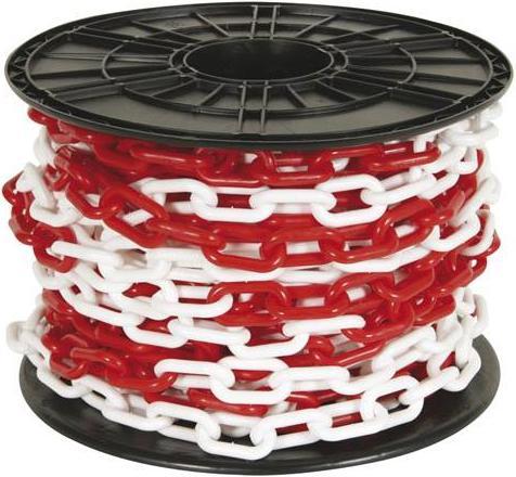 Produktbild Velleman ROTE/WEIssE KETTE 8 mm AUF ROLLE - 25 m