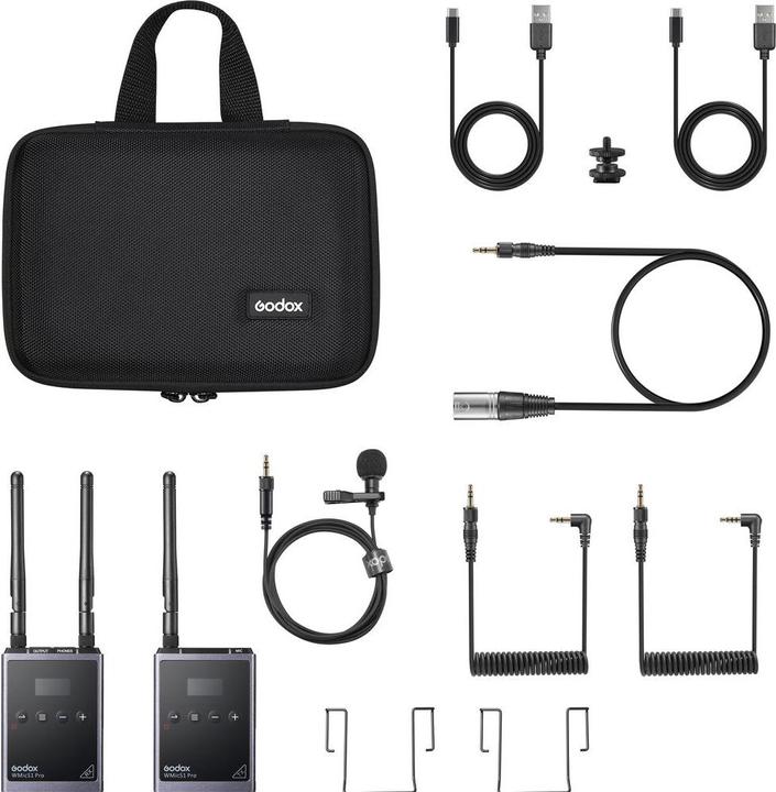 Godox Camera-Mount Wireless Omni Lavalier-Mic TYPE-C Port(5V)