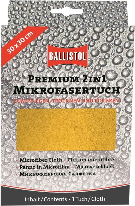 Immagine prodotto Ballistol Panno in microfibra Premium 2in1 - Per la cura, l'asciugatura e la lucidatura, giallo (1 pz.)