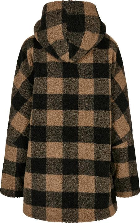 Actual product image Urban Classics Womens/Ladies Checked Sherpa Hooded Oversized Jacket (L)