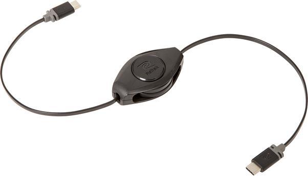 Image du produit ReTrak Câble rétractable USB-C / USB-C (1 m, USB 2.0)