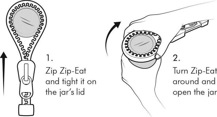 Actual product image Ototo Glass opener - Zip-Eat (Plastic lidded bottle opener)
