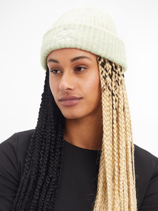 Actual product image Calvin Klein Monogram Embroidery Short Beanie