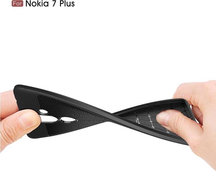 Produktbild Screenguard Nokia 7 Plus Hülle Leather Design TPU Cover (Nokia 7 Plus)