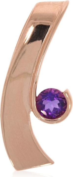 Immagine prodotto Xen Ciondolo con ametista da 5 mm circa 0,50 ct. placcato oro rosa (Argento 925)