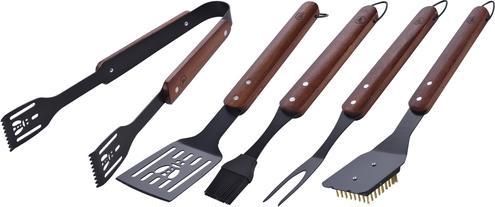 Image du produit Laguiole BBQ SET RUBBER WOOD BLACK PARTS 5 Stück