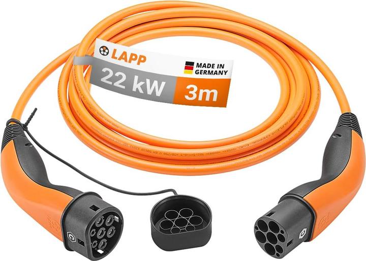 Immagine prodotto Lapp Mobility Cavo di ricarica (Tipo 2, 22 kW, 32 A, 3 m)