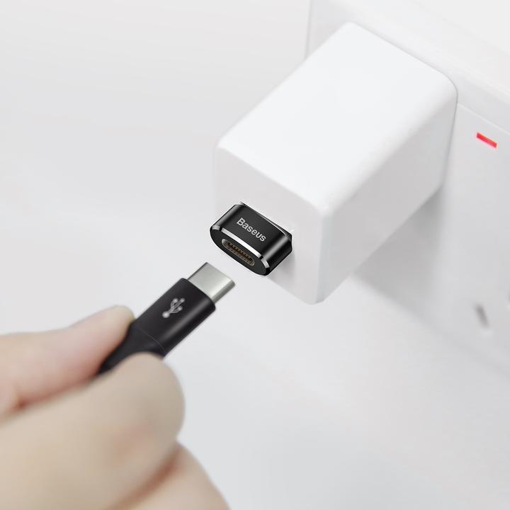 Actual product image Baseus USB Male To Type-C Female Adapter Converter Black (USB-C, 1.70 cm)