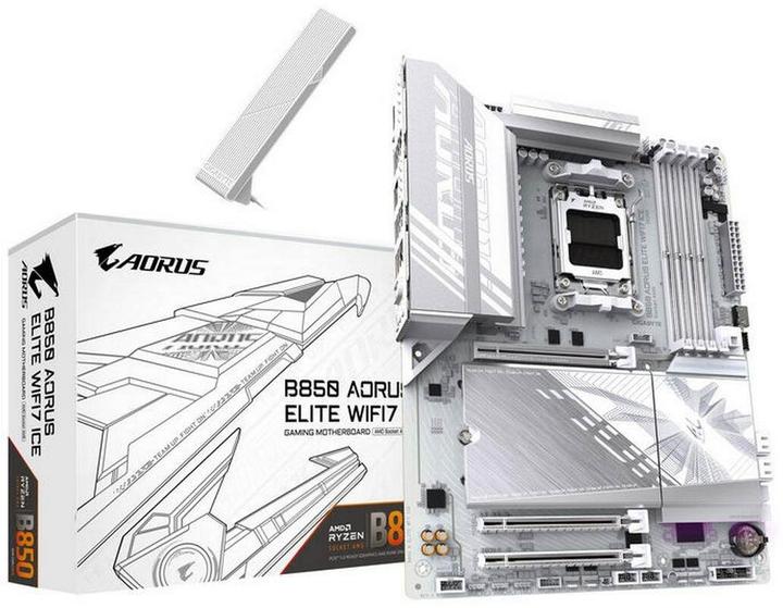 Image du produit Gigabyte B850 AORUS Elite WIFI7 ICE (AM5, AMD B850, ATX)