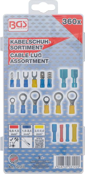 Image du produit BGS Assortiment de cosses | 360 pièces
