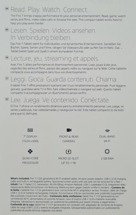 Image du produit Amazon Fire 7 (2014) avec Alexa (7", 32 Go, Noir)