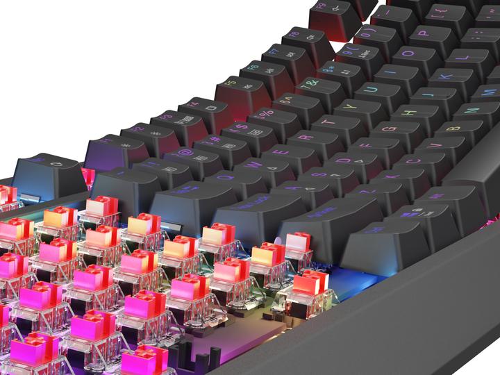 Actual product image Genesis Thor 230 TKL Wireless czarna RGB Outemu Red (US, Wireless, Cable)