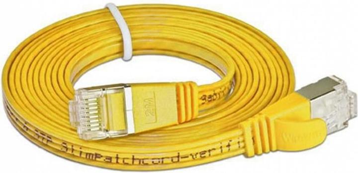 SLIM Slimpatch cable Cat 6, STP, 15 m, Yellow (STP, CAT6, 15 m)