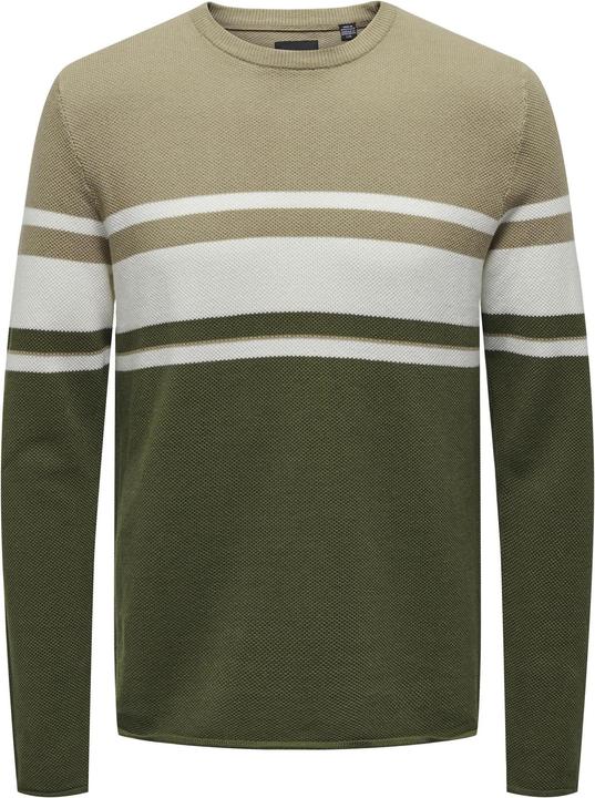 Only & Sons Onsniguel Reg 12 Stripe Crew Knit (XL)
