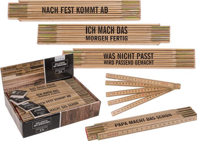 Magni Zollstock mit Sprüchen (cm, mm)
