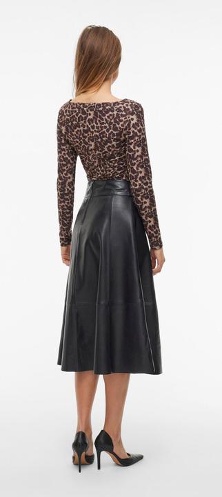 Actual product image Vila High Waist Ledermidirock (40)