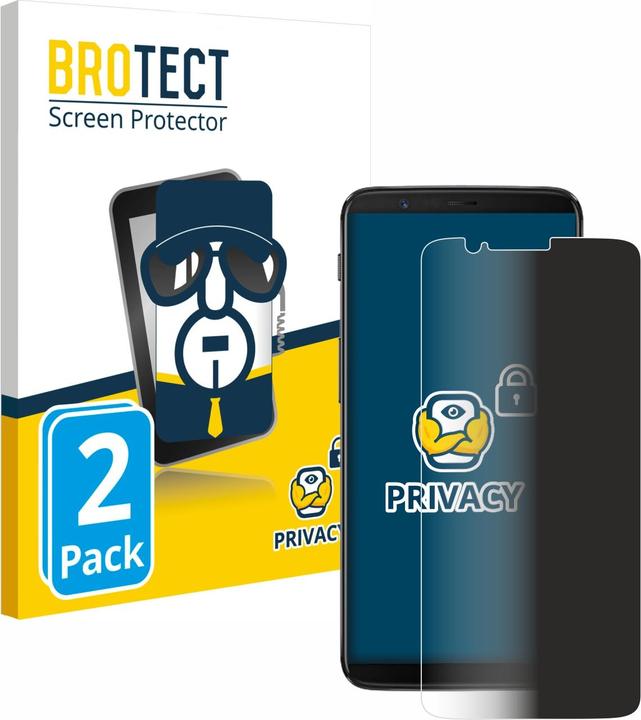 Productafbeelding BROTECT Anti-spionnetje privacyfolie Beschermfolie tegen blauw licht (2 Stuk, OnePlus 5T)
