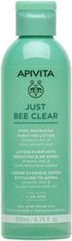Image du produit Apivita Just Bee Clear Lotion purifiante qui réduit les pores pour les peaux grasses - 200 ml (Lotion nettoyante, 200 ml)