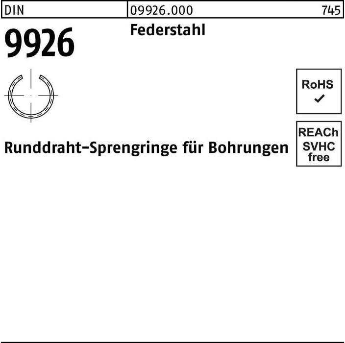 Produktbild Sprengring DIN 9926 8 Federstahl Runddraht