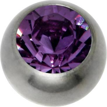 Image du produit Bijouteria 1.2mm Titane élément de piercing (Cristallin, Titane)