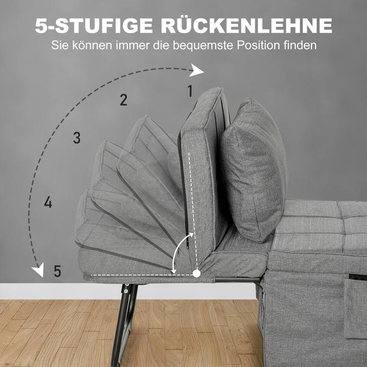 Immagine prodotto Homcom Letto pieghevole con materasso (188 x 73 cm)