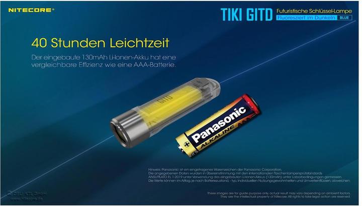 Produktbild Nitecore Tiki Gitd (5.50 cm, 300 lm)