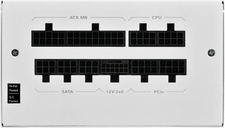 Actual product image Sharkoon Rebel P20 1200 White (white, 1x 12 pin high power connector, 4x PCIe, cable management, 1200 watts) (1200 W)