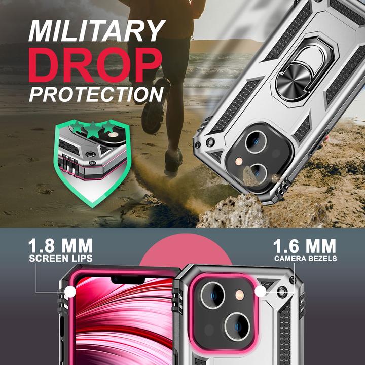 Immagine prodotto Nalia Coperchio ad anello antiurto in stile militare (Apple iPhone 14 Plus)