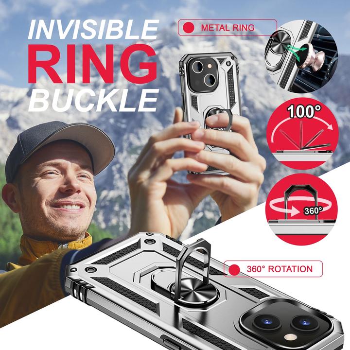 Immagine prodotto Nalia Coperchio ad anello antiurto in stile militare (Apple iPhone 14 Plus)