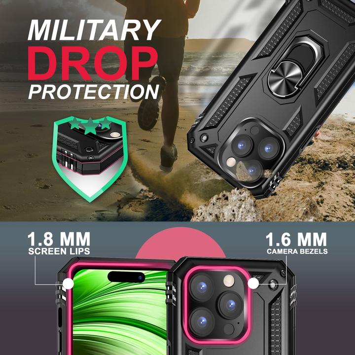 Immagine prodotto Nalia Coperchio ad anello antiurto in stile militare (Apple iPhone 14 Pro)