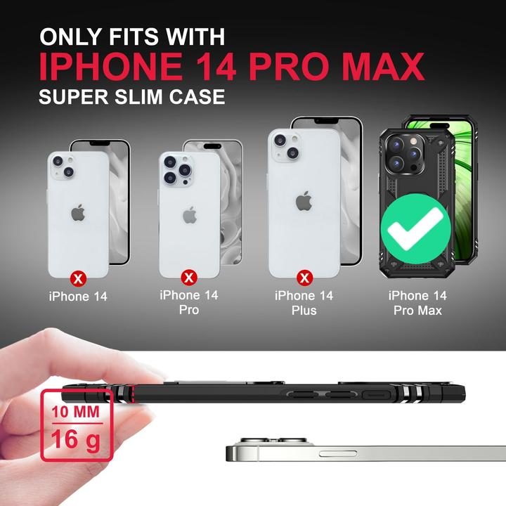 Immagine prodotto Nalia Coperchio ad anello antiurto in stile militare (Apple iPhone 14 Pro Max)
