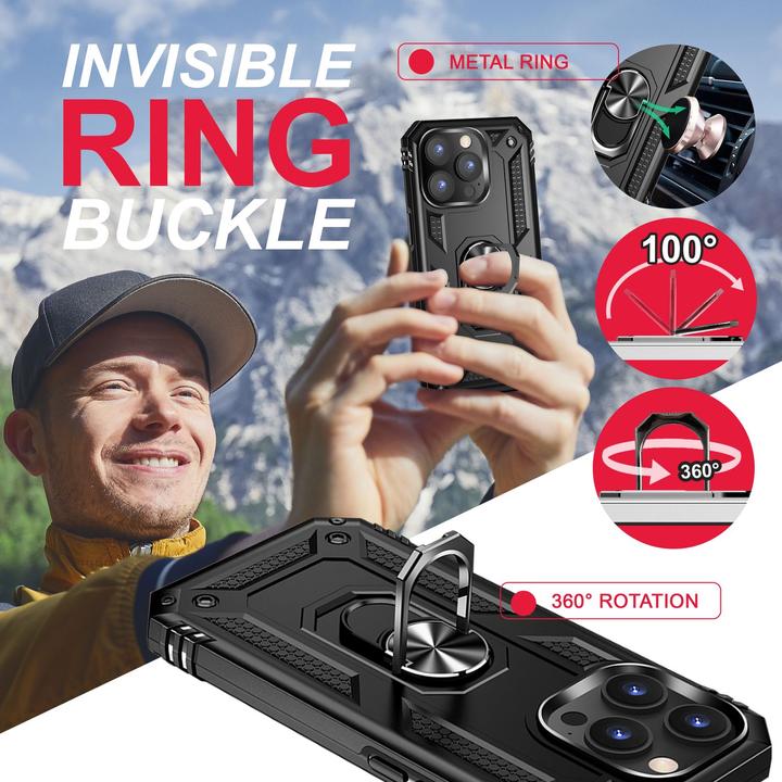 Immagine prodotto Nalia Coperchio ad anello antiurto in stile militare (Apple iPhone 14 Pro)