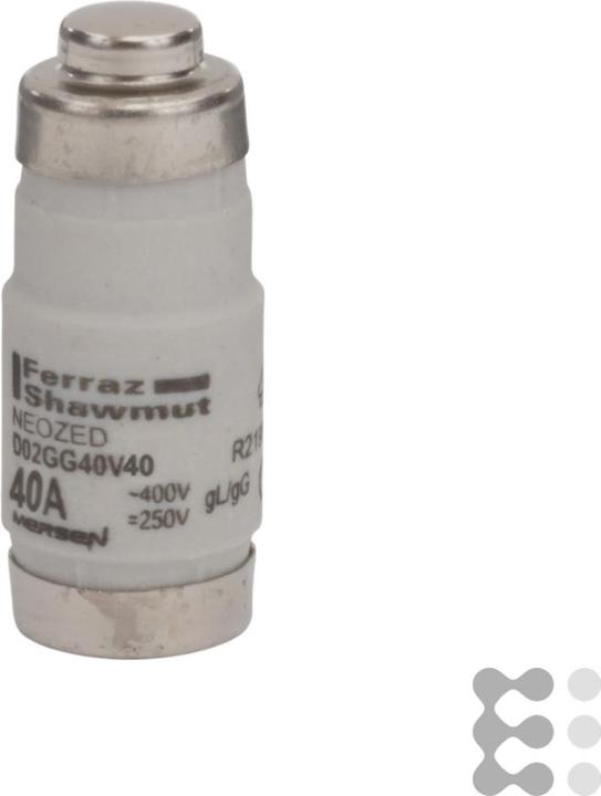 Produktbild Mersen 01701.040000 D02 40A gG 400V NEOZED Sicherungseinsatz schwar (Neozed-Sicherung, 40 A)