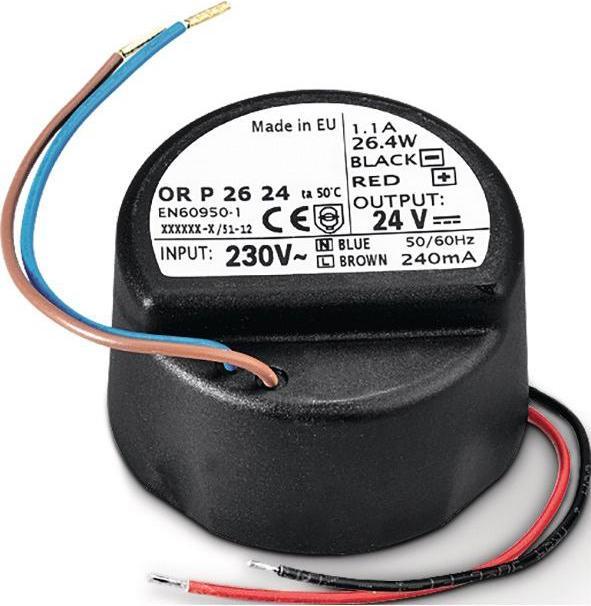 Produktbild Geze Zutrittskontrollsystem Netzteil NT 1,1 A-24 V UP schwarz Netzteil Unterputz
