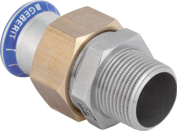 Actual product image Geberit Mapress stainless steel transition fitting with external thread d22-R3/4"