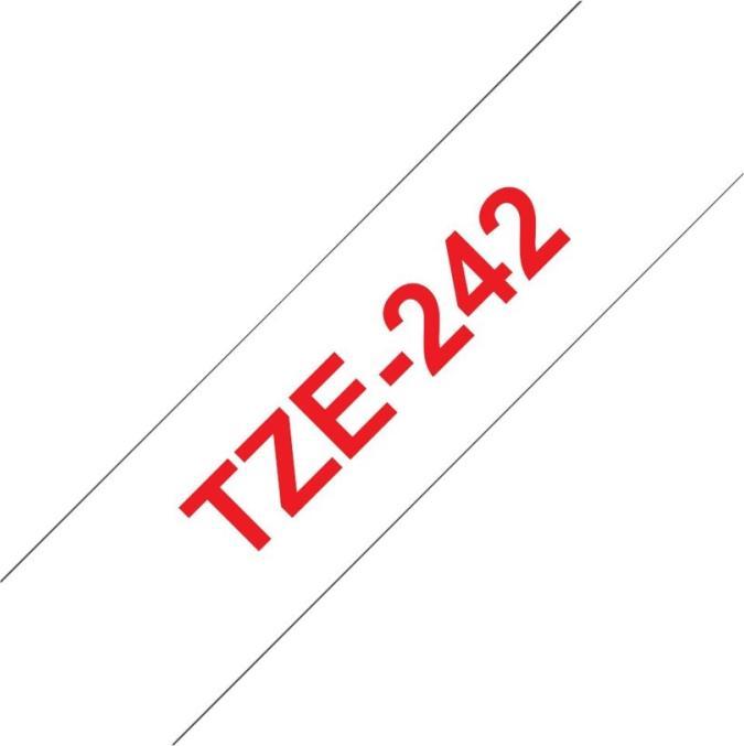 Actual product image Brother Glossy ribbon red on white (1.80 cm, Red)