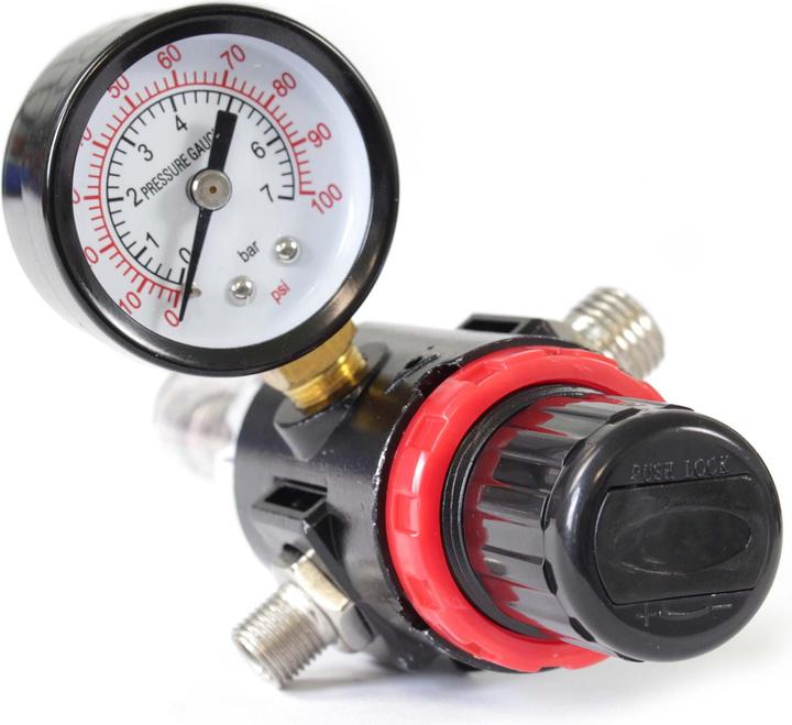 Produktbild Wiltec Airbrush Kompressor Druckregler Filter Wasserabscheider bis 7 bar 9,51mm 12,91mm