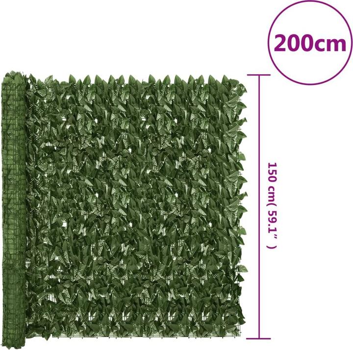 Produktbild VidaXL Balkon-Sichtschutz mit Blättern (150 cm)