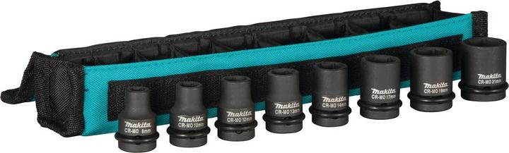 Makita Steckschlüssel-Set (12 mm, 10  mm, 19 mm, 21 mm, 13 mm, 14 mm, 17 mm, 18 mm, 16 mm, 9 mm, 15 mm, 11 mm, 20 mm, 8 mm)