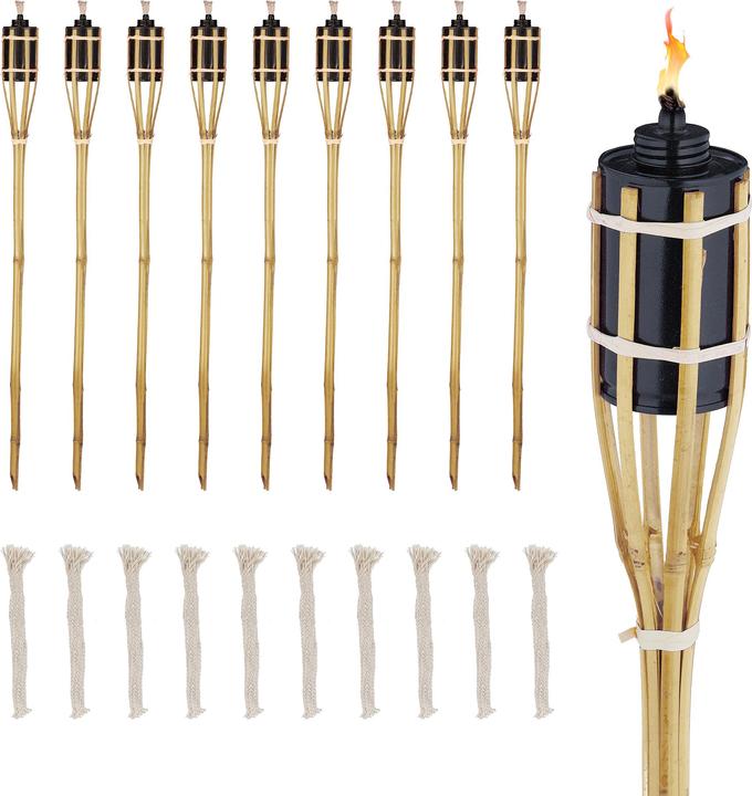 Relaxdays 10x torche de jardin
