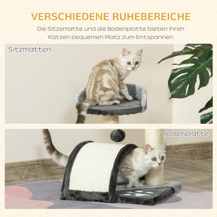 Actual product image PawHut Cat tree with plush (44 cm, Grey)