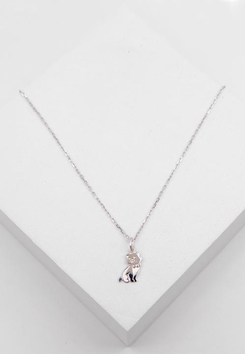 Produktbild Muau Pendant cat white gold 750, 18x9mm (750/18K Weissgold)