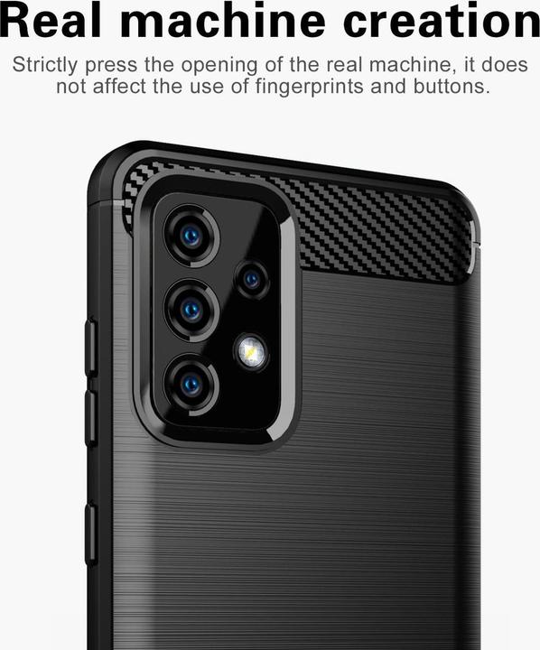 Image du produit Cadorabo TPU Ultra Slim carbon edelstahl Combi Cover (Samsung Galaxy A52 5G)