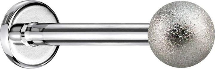 Actual product image Star Piercing Micro Labret silver speckled with ball (Surgical steel 316L, without brass)
