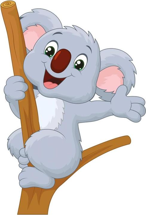 Image du produit Trenddeko Koala faisant signe de la main dans un arbre (82 x 120 cm)