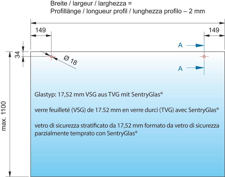 Produktbild Pauli+Sohn Vordach-Wandprofil VD 1510